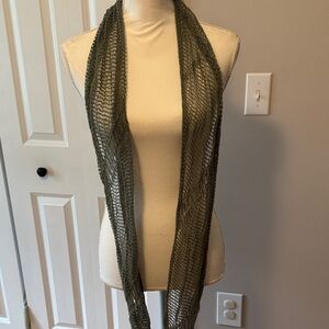 Coldwater Creek Olive Mesh Scarf
